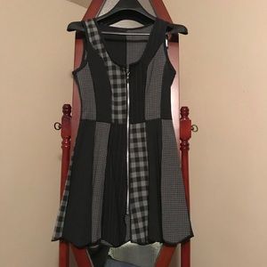 French Vintage Patchwork Mini Dress
